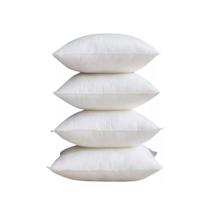 Kit 4 Enchimentos Almofada Refil Percal Branco 180 Fios 100% Algodão com Fibra Siliconada