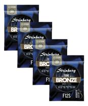 Kit 4 Encordoamento Strinberg Para Violão F12S - 12 Cordas
