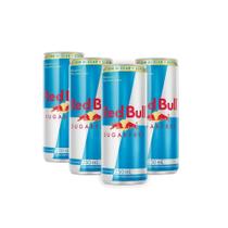 Kit 4 Energético Red Bull Sugar Free Sem Açúcar 250ml cada