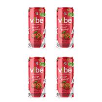 KIT 4 Energético Vibe Pêssego + Morango 473ml