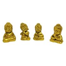 Kit 4 Enfeite Mini Buda Decorativo Kit 4 Enfeite Mini Buda Decorativo