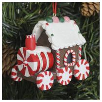 Kit 4 Enfeites Pendentes Para Árvore De Natal Trem Iluminado 9cm Kit 4 Enfeites Pendentes Para Árvore De Natal Trem Iluminado 9cm