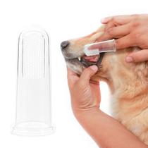 Kit 4 Escova de Dentes em Silicone para Pets Cães de Estimação Limpa Dentes do Gatos