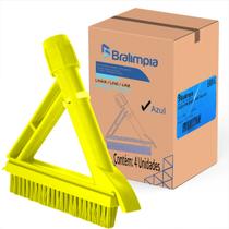 Kit 4 Escova Para Limpeza De Rejunte Azulejo Parede Piso Azul Kit 4 Escova Para Limpeza De Rejunte Azulejo Parede Piso Azul