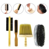 Kit 4 Escovas Barbeiro Disfarce Dupla Face Espanador Oval