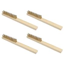 Kit 4 Escovas de Aço Manuais com Cabo Compel Limpeza Pesada Ferrugem Solda Construção Profissional Kit 4 Escovas de Aço Manuais com Cabo Compel Limpeza Pesada Ferrugem Solda Construção Profissional