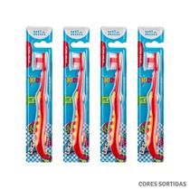 Kit 4 Escovas Dentais Infantil Super Joy Extra Macia Klin Cores Sortidas Kit 4 Escovas Dentais Infantil Super Joy Extra Macia Klin Cores Sortidas