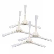 Kit 4 Escovas Laterais Robô Aspirador Xiaomi 3 Pontas Branca Compatível