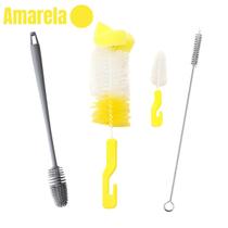 Kit 4 Escovas Para Lavar Louça Garrafa Copo Mamadeira Canudo
