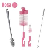 Kit 4 Escovas Para Lavar Mamadeira Copo Canudo Garrafa Kit 4 Escovas Para Lavar Mamadeira Copo Canudo Garrafa