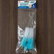 Kit 4 Escovas Para Limpeza de Canudo Reutilizável 4 Tamanhos C2227