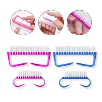 Kit 4 Escovinhas Manicure Pedicure Limpeza Higiene de Unhas Nail Art Nail Designer SPA dos Pes Cuidados com as Unhas Higienização