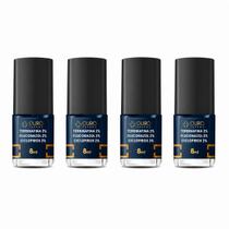 kit 4 Esmalte de Unhas Incolor com Ciclopirox, Terbinafina e Fluconazol