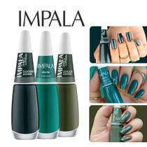 Kit 4 Esmalte Impala Atacado Tons Verde Cremoso
