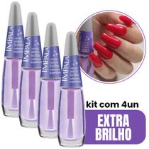 Kit 4 Esmalte Impala Extra Brilho Roxinho Verniz Secagem Rápida Kit 4 Esmalte Impala Extra Brilho Roxinho Verniz Secagem Rápida