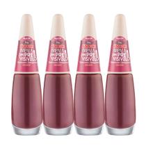 Kit 4 Esmalte Impala im Previsível Duo Color Cremoso Cor Glamurosa e Basiquinha 7,5ml