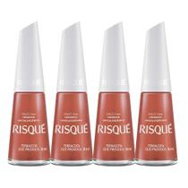 Kit 4 Esmalte Risqué Cor Terracota que Provoca com 8ml Kit 4 Esmalte Risqué Cor Terracota que Provoca com 8ml