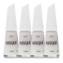 Kit 4 Esmalte Risqué Natural Renda 8ml