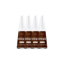 Kit 4 Esmalte Risqué Nova Cor Cremoso Cor Chocolight 8ml Kit 4 Esmalte Risqué Nova Cor Cremoso Cor Chocolight 8ml