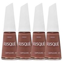 Kit 4 Esmalte Risqué Nudes Cremosos Cor Cappuccino 8ml Kit 4 Esmalte Risqué Nudes Cremosos Cor Cappuccino 8ml