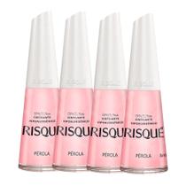 Kit 4 Esmalte Risqué Rosas Cintilantes Pérola 8ml Kit 4 Esmalte Risqué Rosas Cintilantes Pérola 8ml