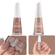 Kit 4 Esmalte Risque Tons Nudes Cremoso Hipoalergênico