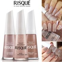 Kit 4 Esmalte Risque Tons Nudes Cremoso Hipoalergênico Kit 4 Esmalte Risque Tons Nudes Cremoso Hipoalergênico