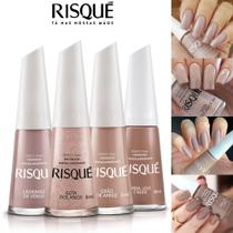 Kit 4 Esmalte Risque Tons Nudes Cremoso Hipoalergênico Kit 4 Esmalte Risque Tons Nudes Cremoso Hipoalergênico