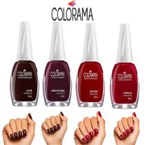 Kit 4 Esmaltes Colorama Marrons Terrosos e Vinhos Esmalte Atacado Kit 4 Esmaltes Colorama Marrons Terrosos e Vinhos Esmalte Atacado