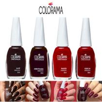 Kit 4 Esmaltes Colorama Marrons Terrosos e Vinhos Esmalte Atacado Kit 4 Esmaltes Colorama Marrons Terrosos e Vinhos Esmalte Atacado