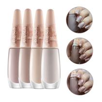 Kit 4 Esmaltes Impala Coleção Bailarina Tons Nude Cremoso