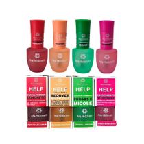 Kit 4 Esmaltes Tratamento Help Concreto + Recover + Fungos + Crescimento Ana Hickmann