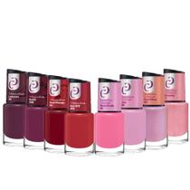 Kit 4 Esmaltes Vermelhos + 4 Esmaltes Rosas 10ml Cora