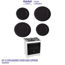 Kit 4 Espalhadores Laterais Fogão Dako Supreme 5 Bocas - 2pq / 2gr