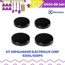 Kit 4 Espalhadores Tampinhas Fogão Electrolux Chef 52sxl/52SPX Original Kit 4 Espalhadores Tampinhas Fogão Electrolux Chef 52sxl/52SPX Original