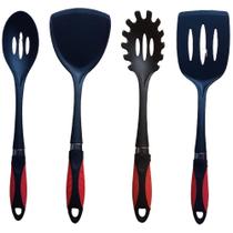 Kit 4 Espatula Colher De Arroz Peixe Carne Fritura 34 cm