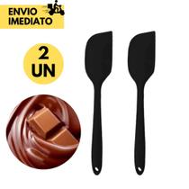 Kit 4 Espátula Pão Duro de Silicone p/ Casa Cozinha Buffet Restaurante Sobremesas Bolos e Chocolate.