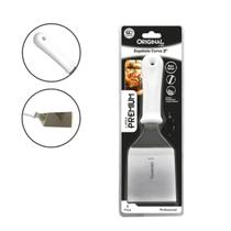 Kit 4 Espátulas Curvas de Inox Profissionais de 3 Pol para Chapeiro