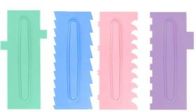 Kit 4 Espatulas Decorativas Bolos Candy Colors Blue Star