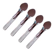 KIT 4 ESPÁTULAS Para Sorvete Italiano, Açaí INOX 28 cm Cabo TRANSPARENTE