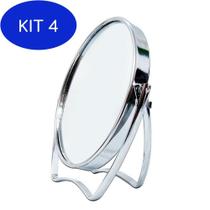 Kit 4 Espelho Oval Base Metal - Belle Bm36 Cie