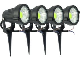 Kit 4 Espeto de Jardim Luminária Led 5w 110v 220v Com Luz De Alto Brilho Super Forte - Negócio de Gênio