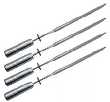 Kit 4 Espeto Espada Para Grill Giratória