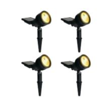 Kit 4 Espetos 30w Solar Led Iluminação De Jardim Luz Amarela Kit 4 Espetos 30w Solar Led Iluminação De Jardim Luz Amarela