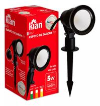 Kit 4 Espetos Luminárias Jardim Led 5w Branca Morna 3000k