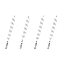 Kit 4 Espetos Tridente Giratórios para Churrasqueira Pratic Kit 4 Espetos Tridente Giratórios para Churrasqueira Pratic