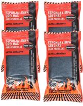 Kit 4 Esponja Limpa Grelhas Ultra Abrasiva Prime Gril