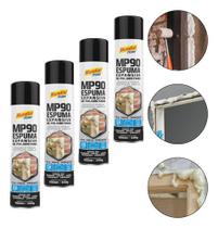 Kit 4 Espuma expansiva Poliuretano 500ml 320g Mundial Prime MP90