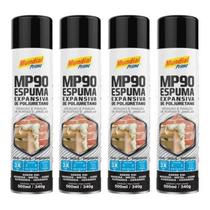 Kit 4 Espuma expansiva Poliuretano 500ml Mundial Prime MP90