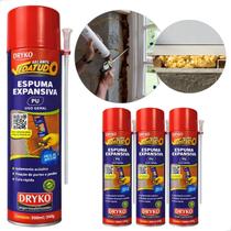 Kit 4 Espuma Expansiva poliuretano pu Vedação Profissional Uso Geral 500ml Kit 4 Espuma Expansiva poliuretano pu Vedação Profissional Uso Geral 500ml